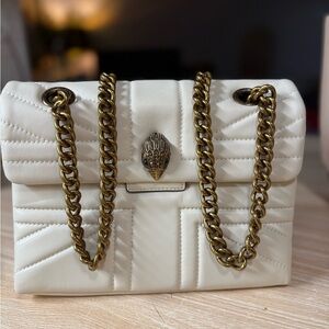 Kurt Geiger Cream Quilted Shoulder Bag with Gold Chain (Brand New)